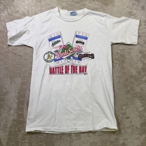 VTG Salem Tag Battle Of The Bay World Series Oakland A's vs SF Giants Sz Lg